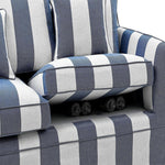 Slip Cover Only - Noosa Hamptons 2 Seat Sofa Denim/Cream Stripe