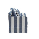 Slip Cover Only - Noosa Hamptons 2 Seat Sofa Denim/Cream Stripe