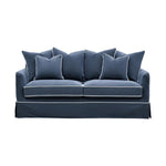 Slip Cover Only - Noosa Hamptons 2.5 Seat Sofa Navy W/White Piping