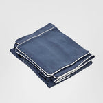 Slip Cover Only - Noosa Hamptons 3 Seat Sofa Navy W/White Piping