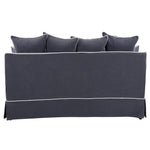 Slip Cover Only - Noosa Hamptons 3 Seat Sofa Navy W/White Piping