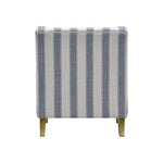 Bondi Hamptons Armchair Blue Sky Stripe W/White Piping