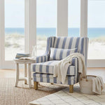Bondi Hamptons Armchair Blue Sky Stripe W/White Piping