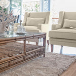 Bondi Hamptons Armchair Natural W/ White Piping