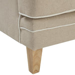 Bondi Hamptons 2 Seat Sofa Natural W/ White Piping