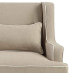 Bondi Hamptons 2 Seat Sofa Natural W/ White Piping