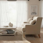 Bondi Hamptons 3 Seat Sofa Natural/White Piping