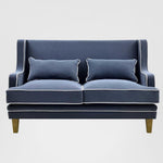 Bondi Hamptons 2.5 Seat Sofa Navy W/White Piping