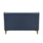 Bondi Hamptons 2 Seat Sofa Navy W/White Piping