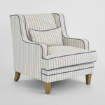 Bondi Hamptons Armchair Blue Pinstripe