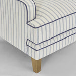 Bondi Hamptons Armchair Blue Pinstripe