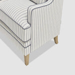 Bondi Hamptons 2 Seat Sofa Blue/White Pin Stripe