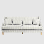 Bondi Hamptons 3 Seat Sofa Blue/White Pin Stripe