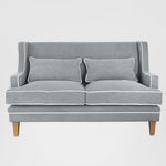 Bondi Hamptons 2 Seat Sofa Grey W/White Piping