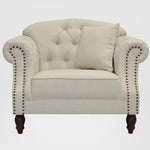 Vaucluse Buttoned Armchair Beige