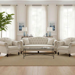 Vaucluse Buttoned Armchair Beige