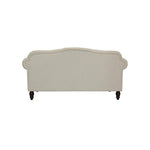 Vaucluse 2 Seat Hamptons Buttoned Sofa Beige Linen Blend