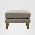 Bondi Hamptons Ottoman Natural W/White Piping
