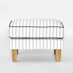 Bondi Hamptons Ottoman Blue/White Pin Stripe*