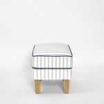 Bondi Hamptons Ottoman Blue/White Pin Stripe*