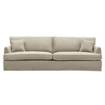 Slip Cover Only - Byron Hamptons 4 Seat Sofa Natural W/White Piping