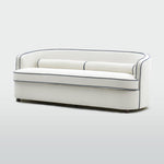 Brighton Hamptons 3 seat sofa Ivory with blue piping