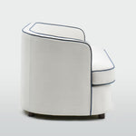 Brighton Hamptons 3 seat sofa Ivory with blue piping