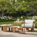 Cassius Outdoor Round Coffee Table Nest of 2 Natural