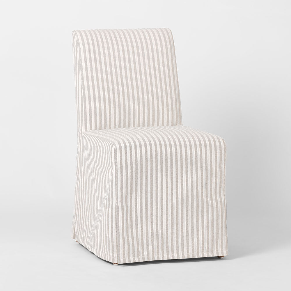 Slip Cover Only - Clifton Dining Chair Beige Stripe