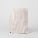 Slip Cover Only - Clifton Dining Chair W/Arms Beige Stripe
