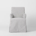 Slip Cover Only - Clifton Dining Chair W/Arms Blue Stripe