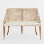 Charlotte Rattan Bench Seat Natural Whitewash