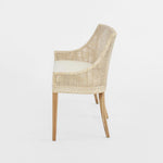 Charlotte Rattan Bench Seat Natural Whitewash