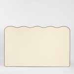 Avoca Bedhead King Ivory with Chocolate Piping