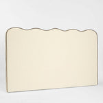 Avoca Bedhead King Ivory with Chocolate Piping
