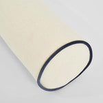 Brighton Bolster Cushion Ivory with Blue Piping