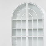 Hamptons Arched Glass Doors Cabinet White