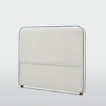 Brighton Bedhead Queen Ivory with Blue piping