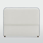 Brighton Bedhead King Ivory with Blue piping