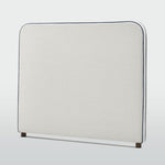 Brighton Bedhead King Ivory with Blue piping