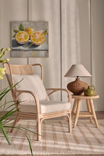 Duke Highback Armchair Natural Whitewash