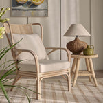 Duke Highback Armchair Natural Whitewash