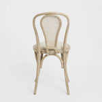 Round Rattan Back Dining Chair Natural