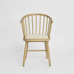 Round Curved Strip Back Dining Chair Natural