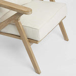 Ashwood Timber Armchair with Natural Cushions Linen Blend