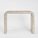 Raya White Shell & Bamboo Console Table