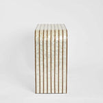 Raya White Shell & Bamboo Console Table