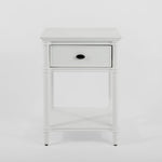 Dakota Bedside Table 1 Drawer White