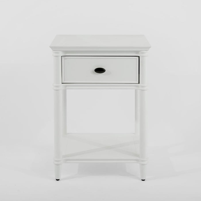 Dakota Bedside Table 1 Drawer White