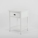 Dakota Bedside Table 1 Drawer White